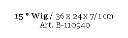 Text Box: 15  Wig / 36 x 24 x 7/1 cm 
 Art. B-110940