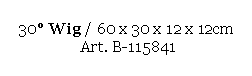Text Box: 30 Wig / 60 x 30 x 12 x 12cm 
 Art. B-115841
